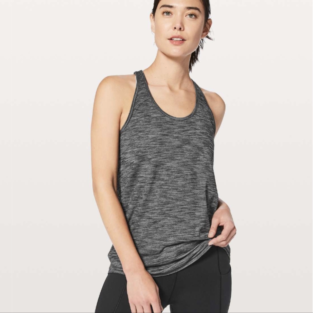 Lululemon Essential Tank Heathered Black 